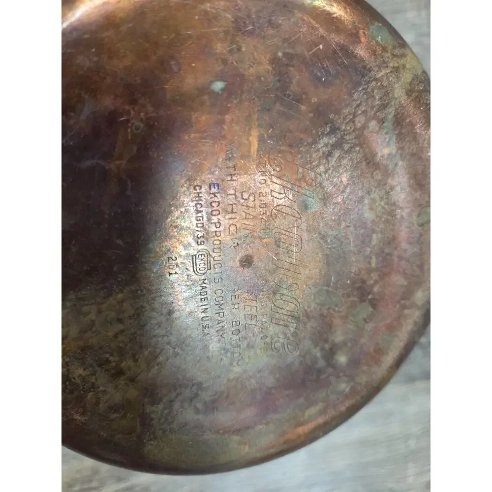 Eckoware Thick Copper Bottom Stainless Steel 1.5 Quart Pot With Lid